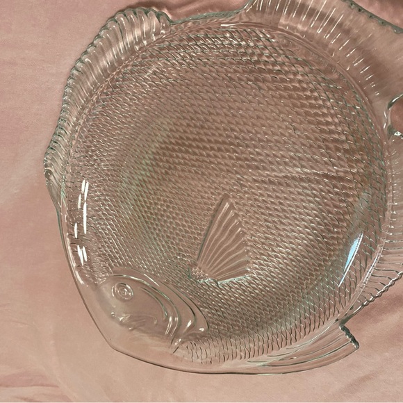 Vintage large glass fish platter oven proof - Picture 6 of 10